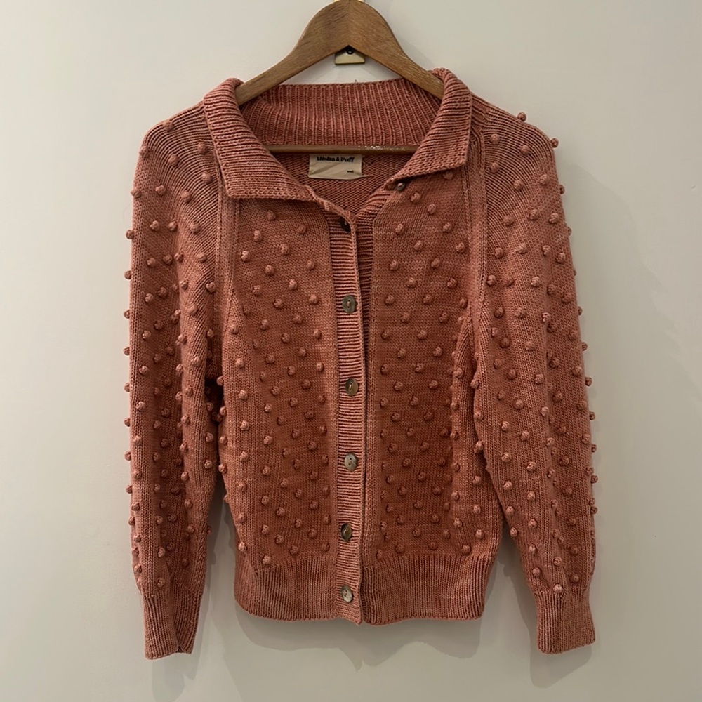 Misha & Puff Popcorn Cardigan in Rose